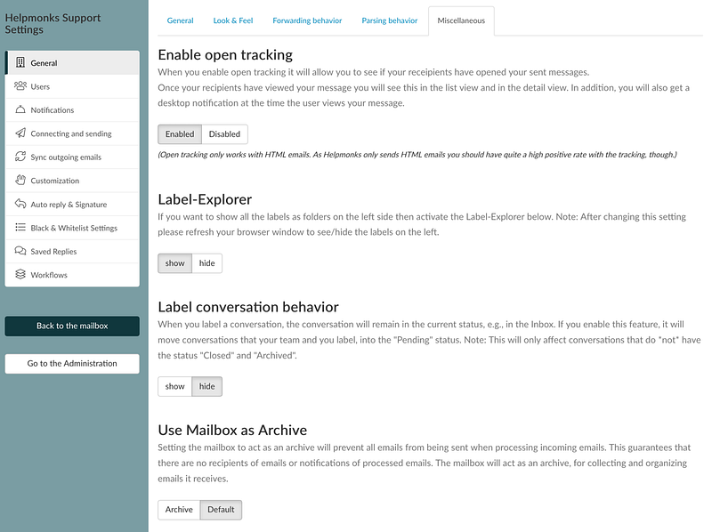 You can now use your Helpmonks mailboxes as an email archive
