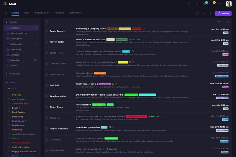 Helpmonks - email management platform