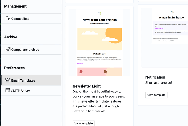 Helpmonks email templates