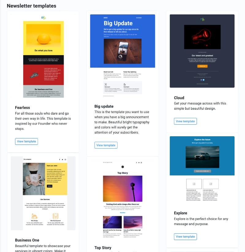 email templates within Helpmonks ready for you