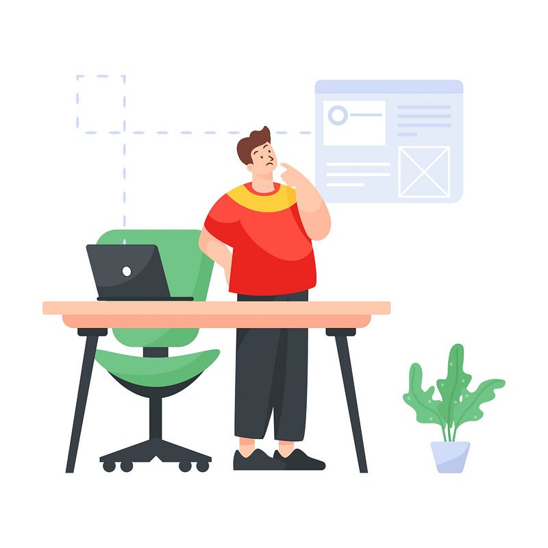 Office worker considering email options
